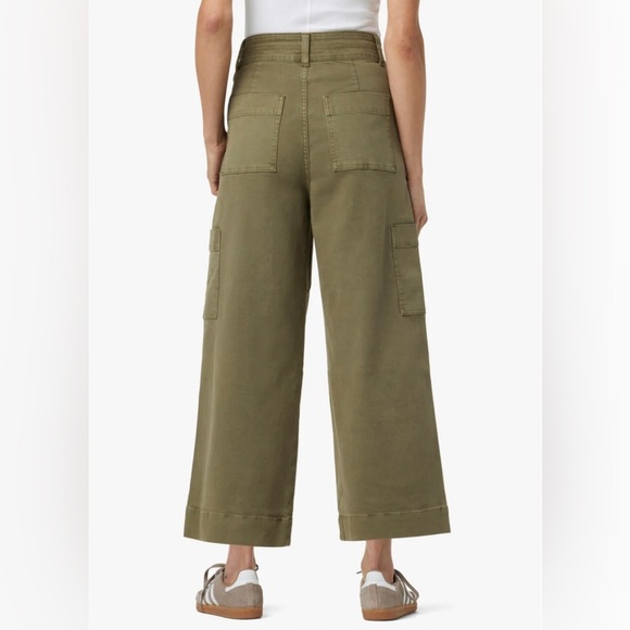 Joe’s Jeans NWT SZ 25 The Milla High Rise Utility Wide Leg Crop in “Burnt Olive” - Picture 7 of 15